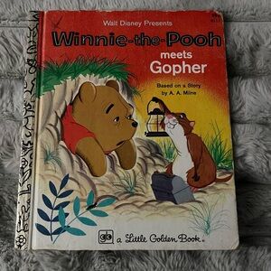 Disney’s Pooh Meets Gopher A Little Golden Book